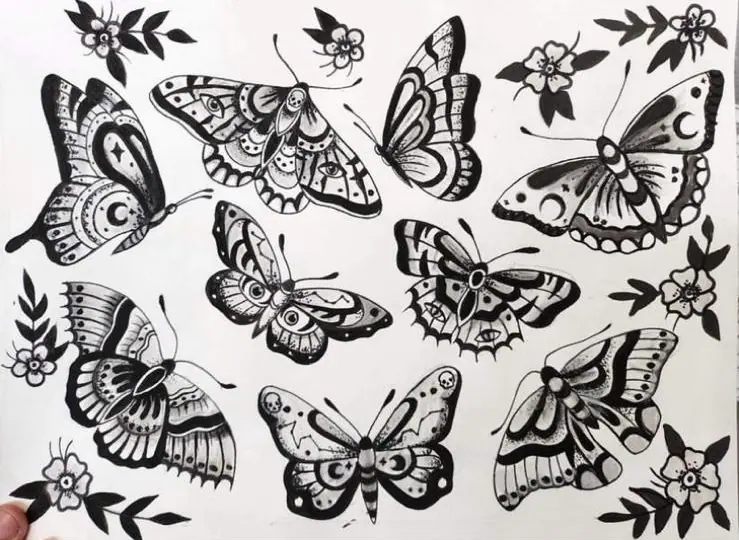Butterflies Butterfly Tattoo Design
