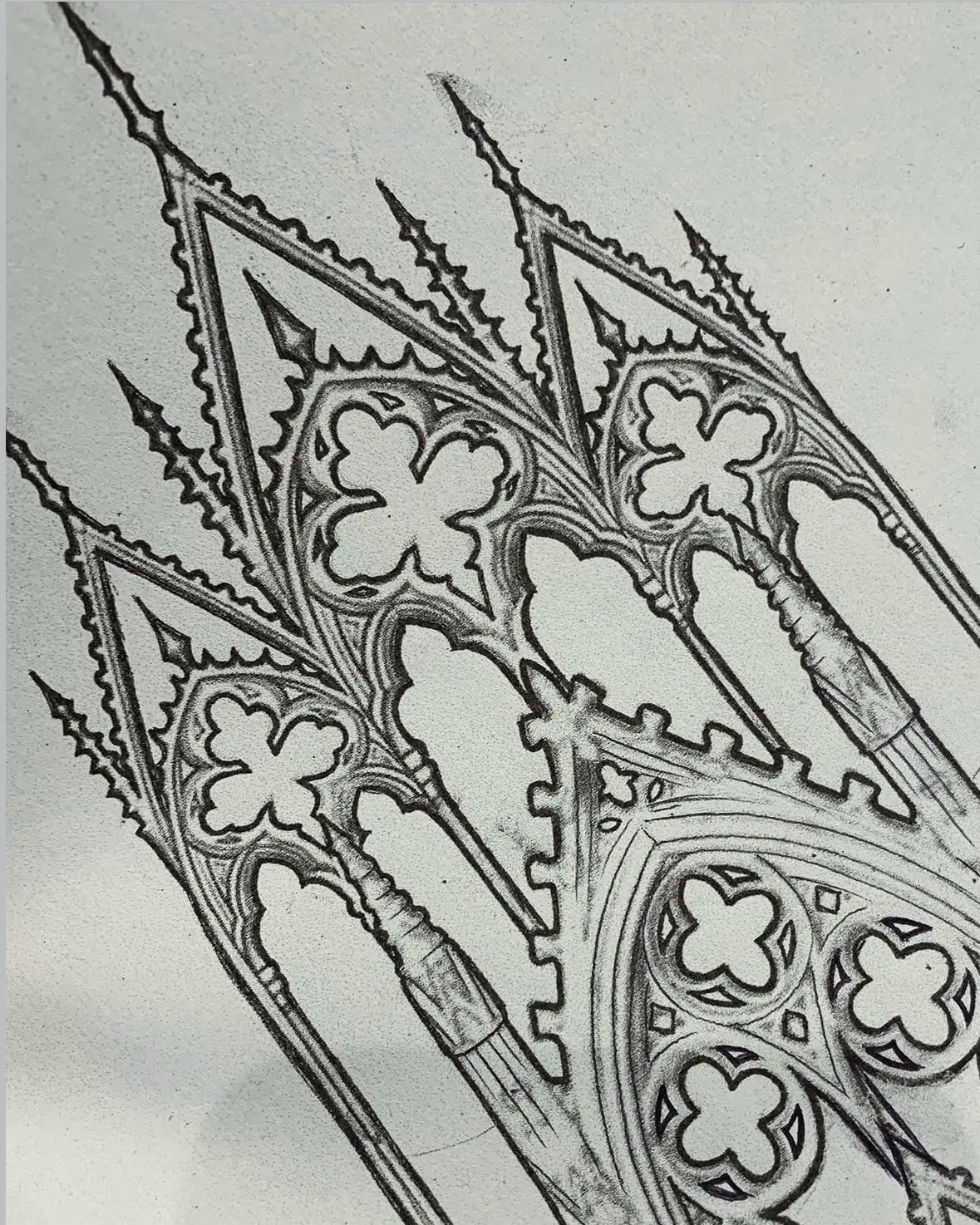 Cathedral Window Church Gothic Tattoo Design