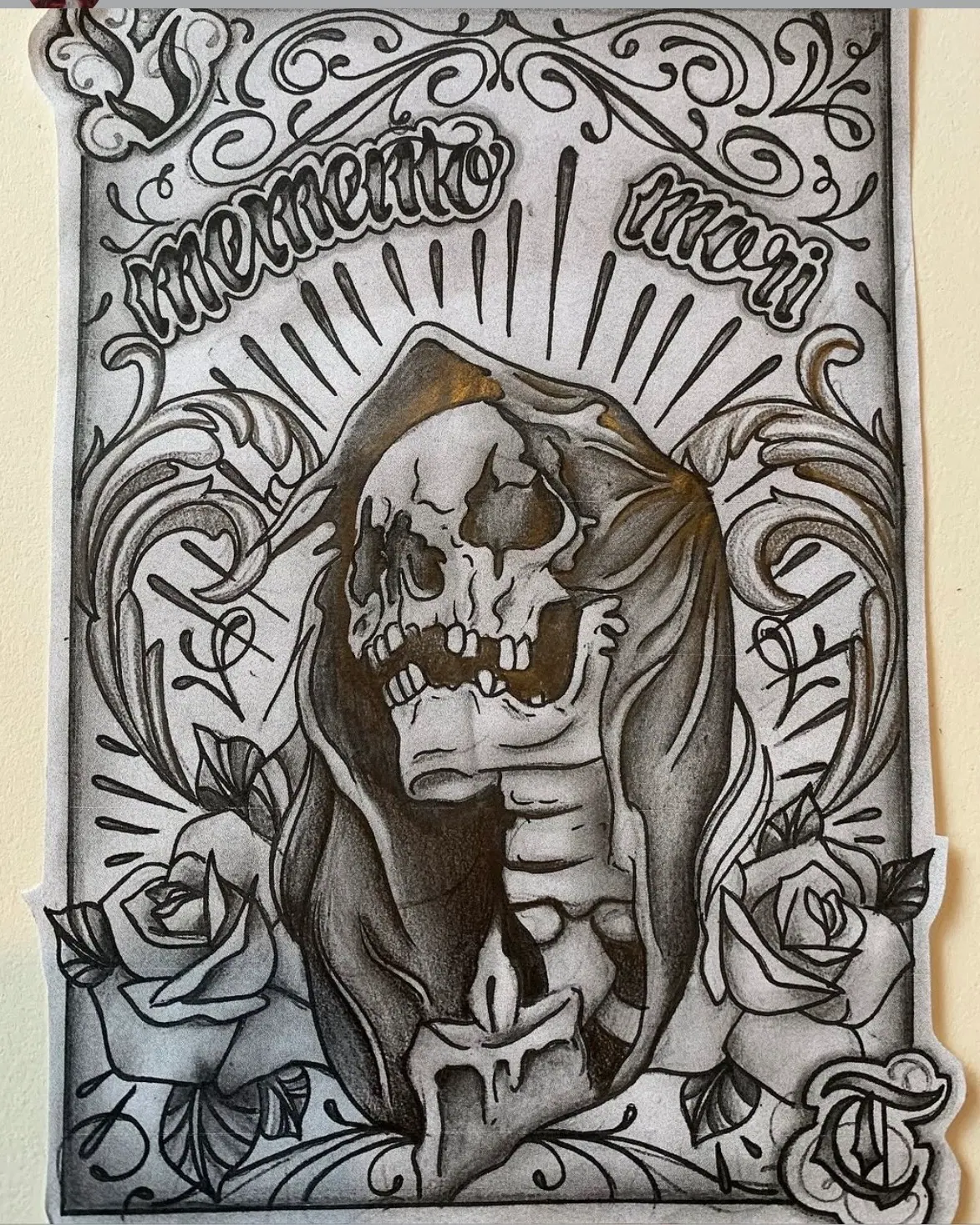 Death Tattoo Design Memento Mori