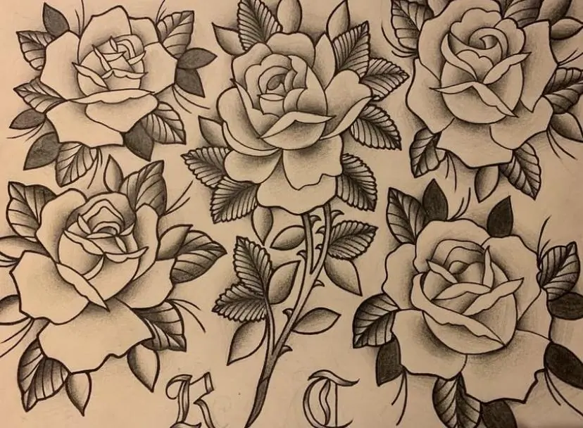Roses Traditional Oldschool Design