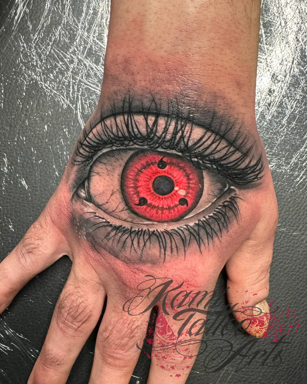 Anime Tattoo Naruto Sharingan Eye Hand Sasuke Itachi Akatsuki
