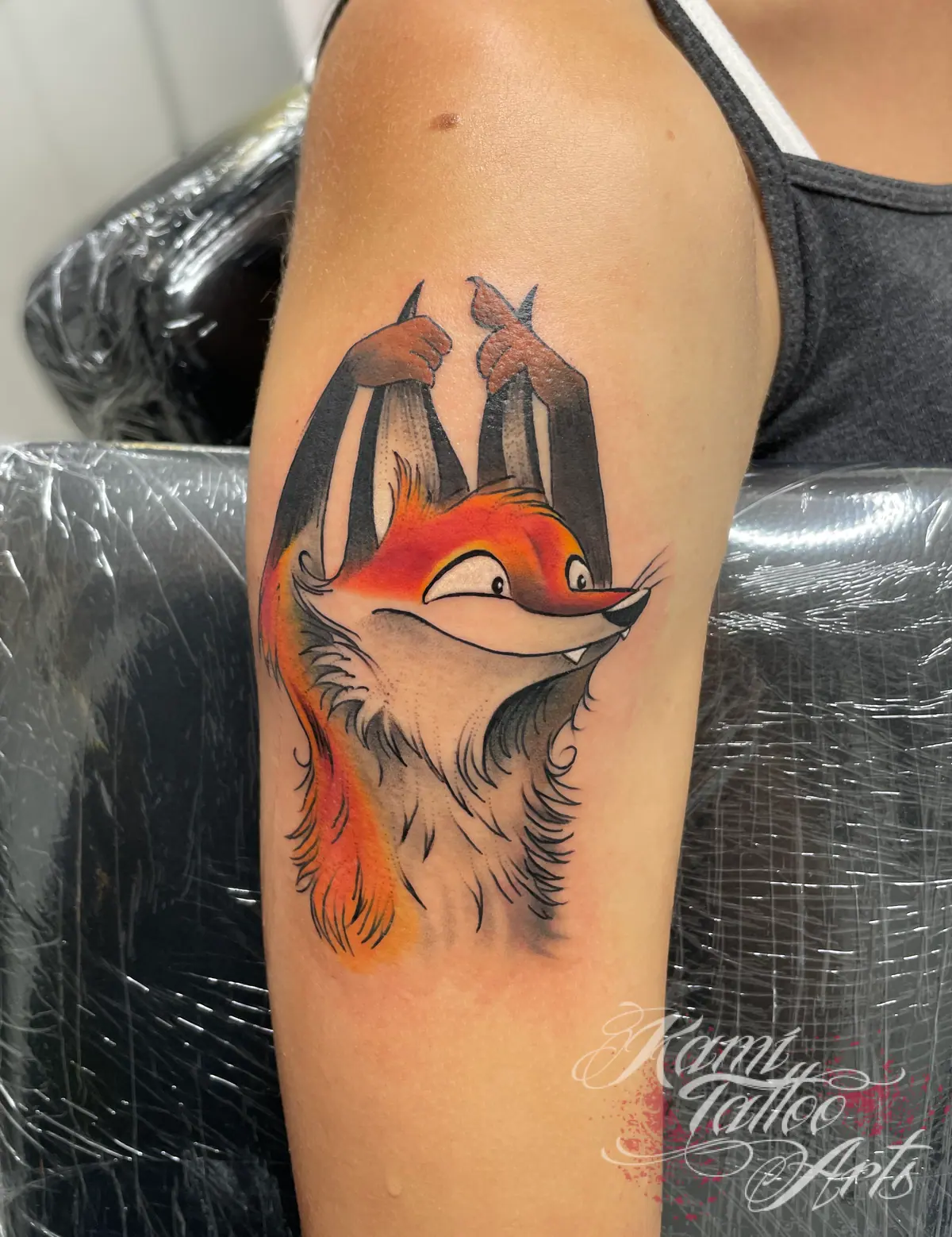 Colour Tattoo Cartoon Funny Fox