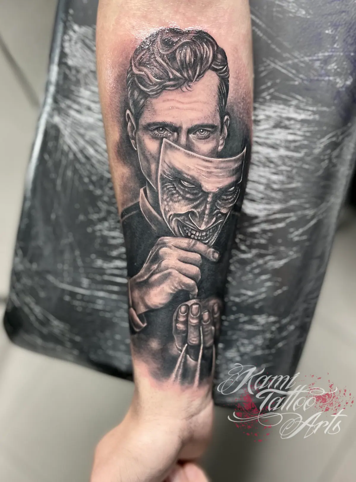 Greywash Tattoo Mask Time Aa Addiction Tattoo