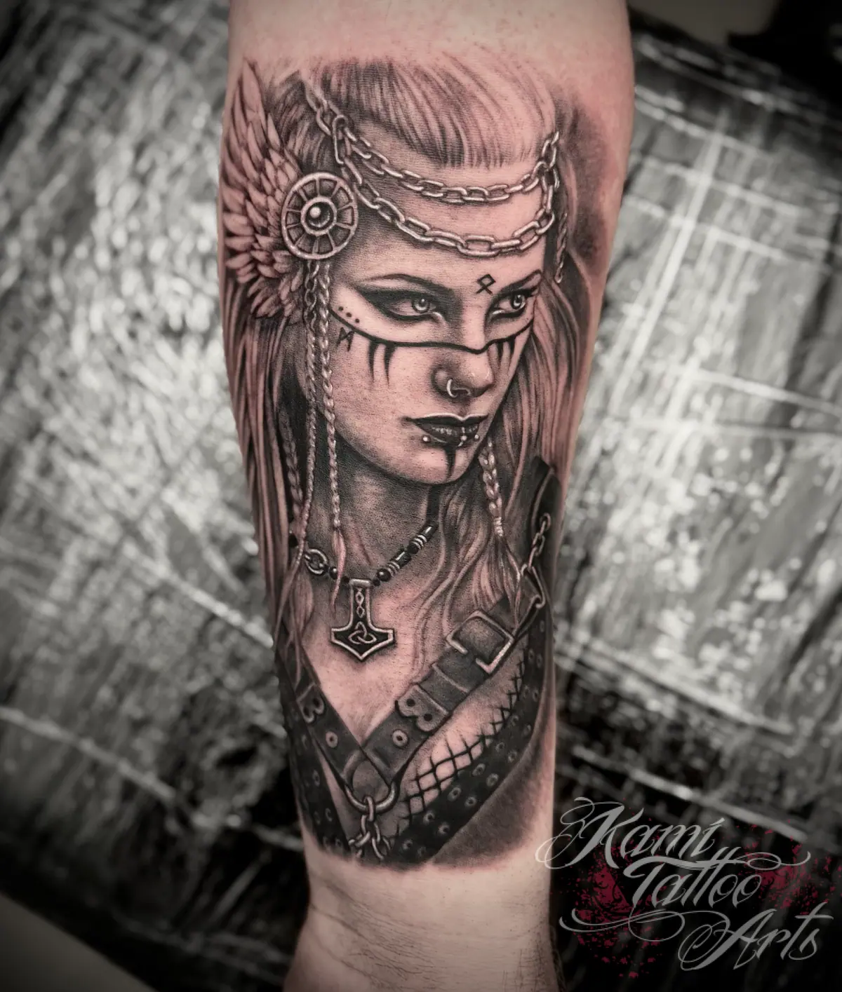 Realism Valkyrie Tattoo Vikings Celtic Warrior