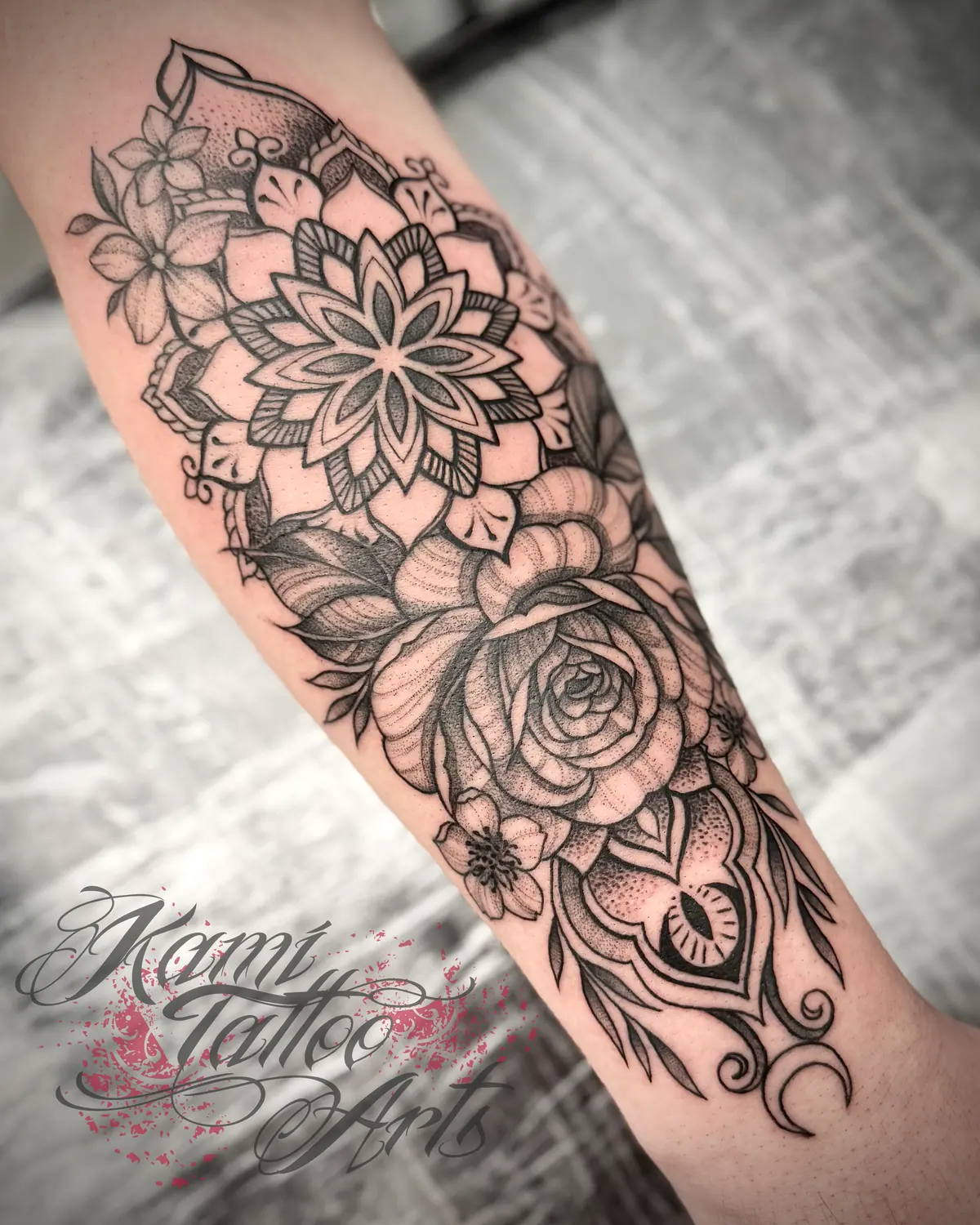 Rose Mandala Flowers Ornamental Tattoo