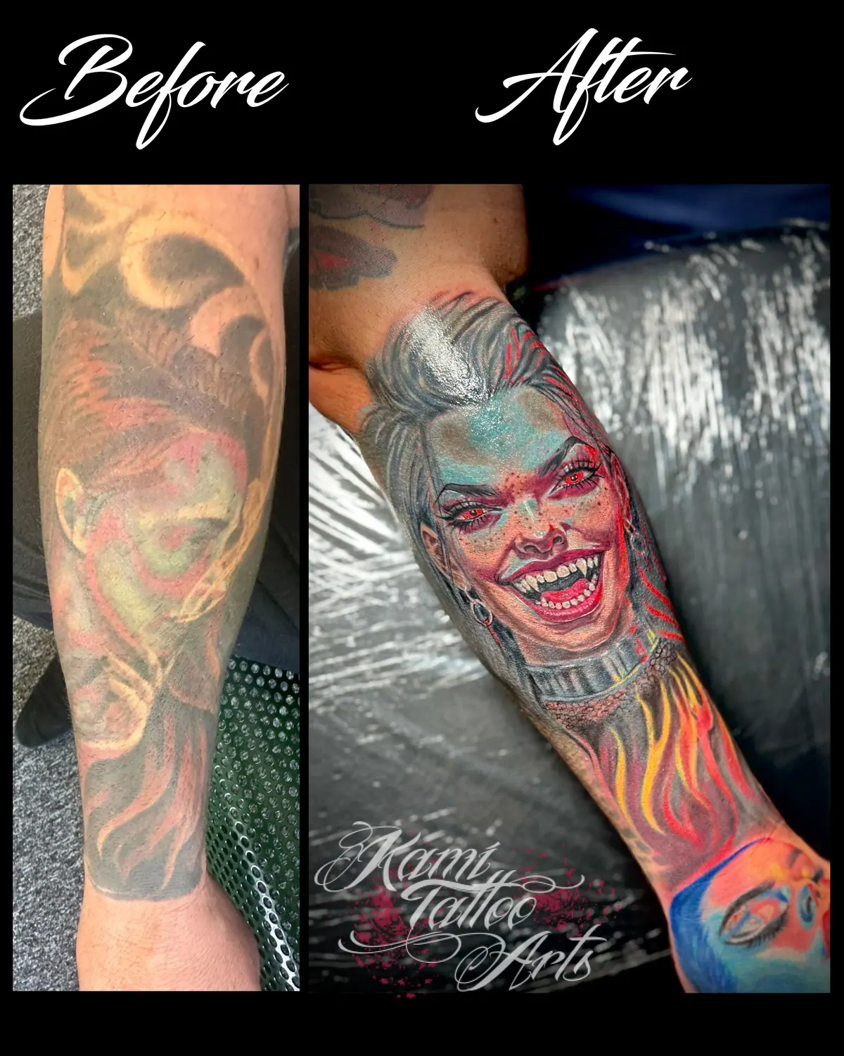 Tattoo Ex Girlfriend Coverup Idea Vampire Lady