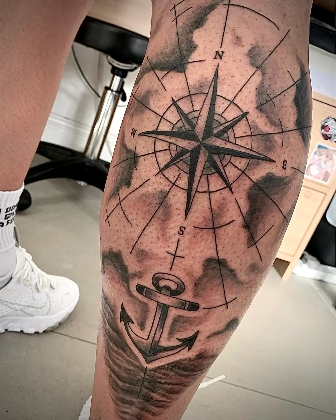 Anchor Compass Map Sea Tattoo