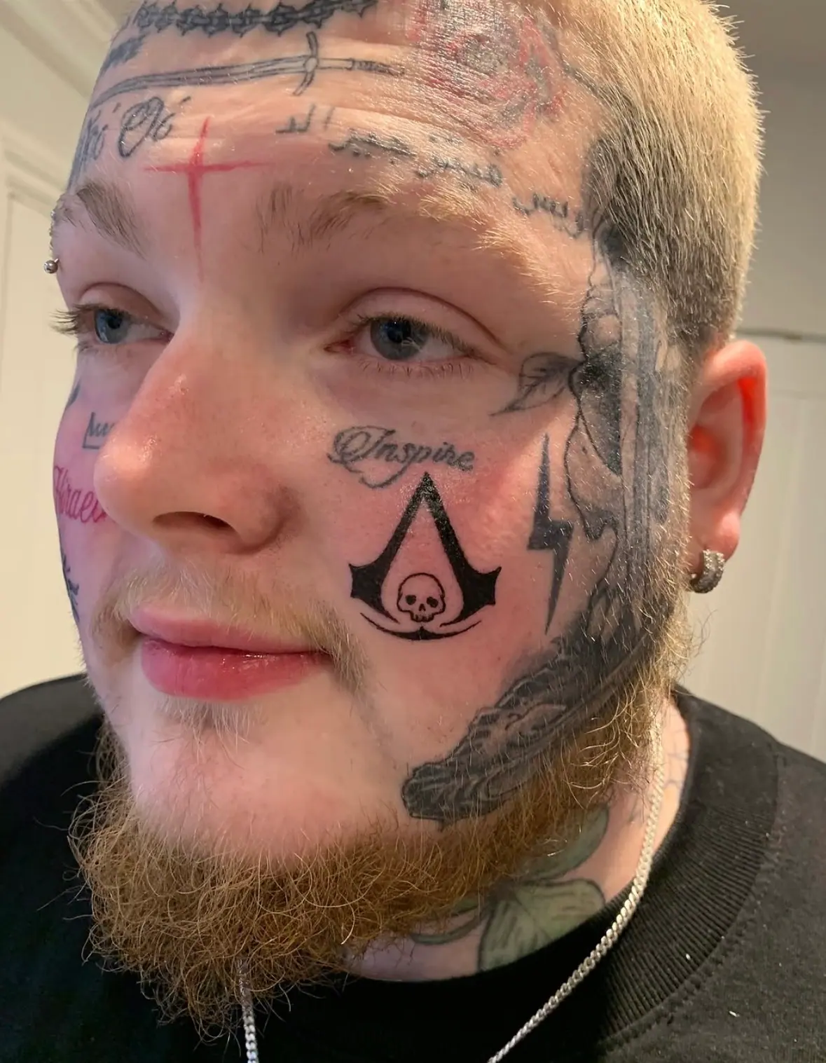 Lewis Fitzgerald Face Tattoos