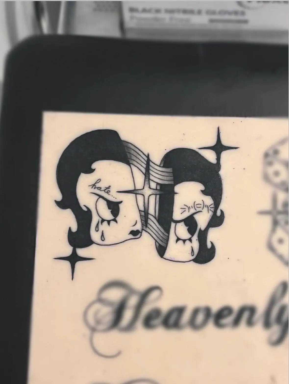 Betty Boop Fake Skin Tattoo Design